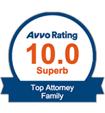 Avvo Rating 10.0 Superb Top Attorney Family